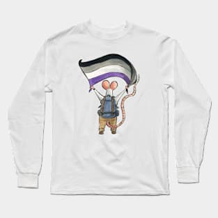 LGBT Mice celebrating Gay Pride (asexual flag) Long Sleeve T-Shirt